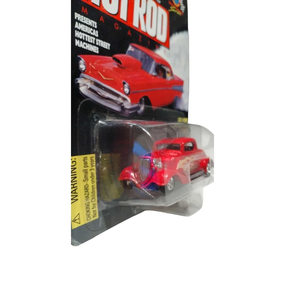 1997 Racing Champions Hot Rod Magazine #97E '34 Ford Coupe (Red w/ Flames)